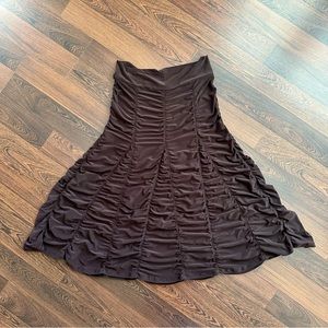 Last Tango Ruched Wrinkle Resistant Maxi Skirt